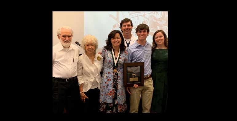 Dr Harkins award with family